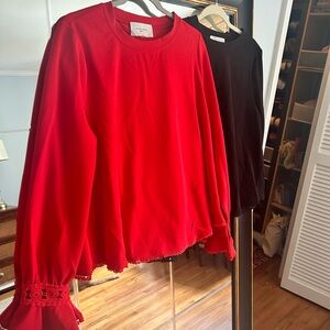 Two Tuckernuck shirts (red and black)